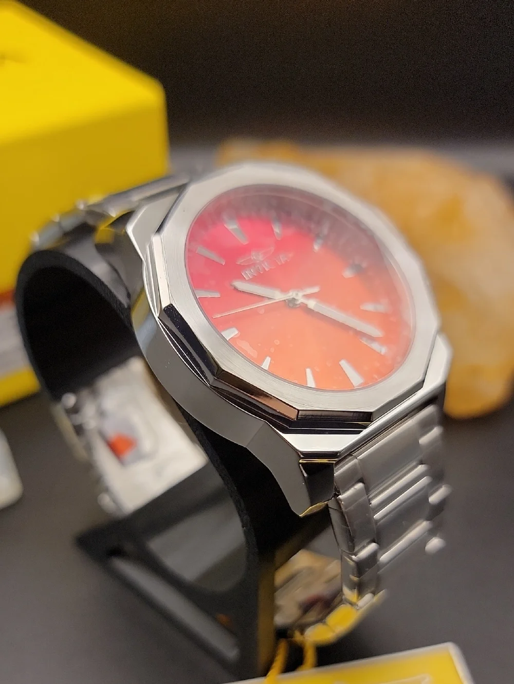 NWT 50982 Invicta Speedway Dominus 42mm Mens Watch Pink to Orange Gradient Dial
